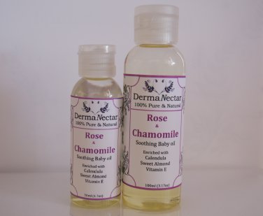 Rose & Chamomile soothing baby oil 50ml