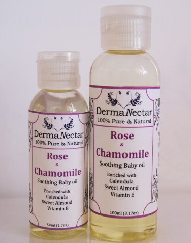 Rose & Chamomile soothing baby oil 100ml