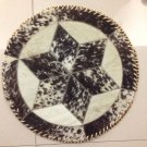 Best Seller Luxury Round Star Brown and White Cowhide Area Rug