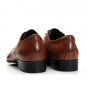 ZAPPRIX Mens Italian Tan Brown Leather Oxford Shoes With Lace Up