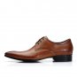 ZAPPRIX Mens Italian Tan Brown Leather Oxford Shoes With Lace Up