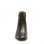 Zapprix Mens Brown Zip Booties Leather Ankle Toe Boots