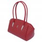 Women Petite Ladies Top Zipper Leather Handbag