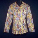 Vintage 70's Emo Hippie Indie Double Knit Top Shirt