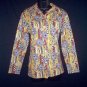 Vintage 70's Emo Hippie Indie Double Knit Top Shirt