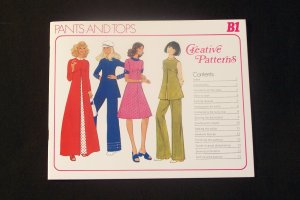 Vintage 70's 1975 Creative Patterns B1  Tunic Top Pant Pants Suit Pattern Uncut 5 sizes