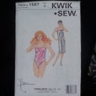 Kwik Sew Lingerie Pattern Camisole Bias Back Bikini Panties Panty Bias Slip XS S M L