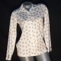 Vintage 70's Emo Indie Mod Polyester Double Knit Shirt Blouse Top
