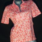 Vintage Emo Indie Shirt Top Coral Polyester Knit 70's