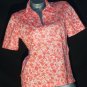 Vintage Emo Indie Shirt Top Coral Polyester Knit 70's
