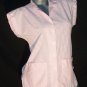 Vintage 70's Indie Emo Seersucker Stripe Top Shirt Pink White