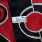 Vintage Vera Silk Scarf Ascot Red Black Ivory