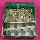 Boston Warehouse Christmas Spreaders Set of 4 Stainless Steel Knives