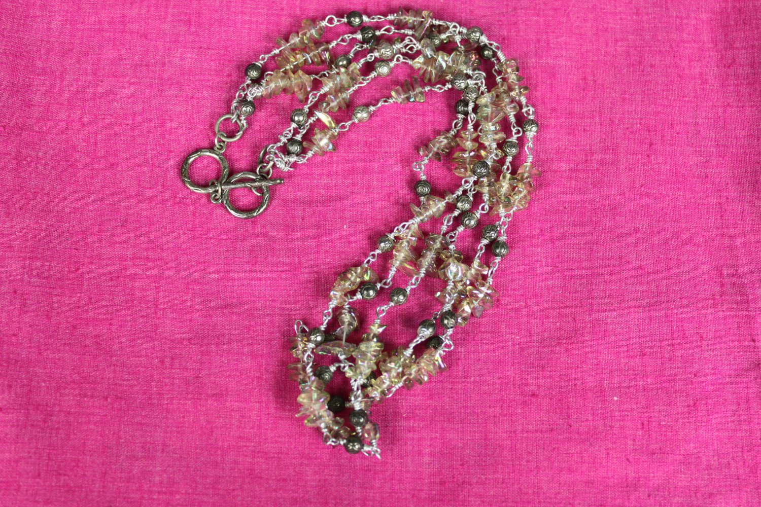 Champagne Multistrand Necklace