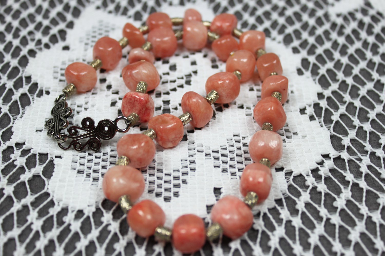 Peach Stone Necklace