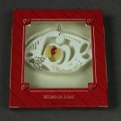 Word of Love Porcelain Hallmark Ornament 1987