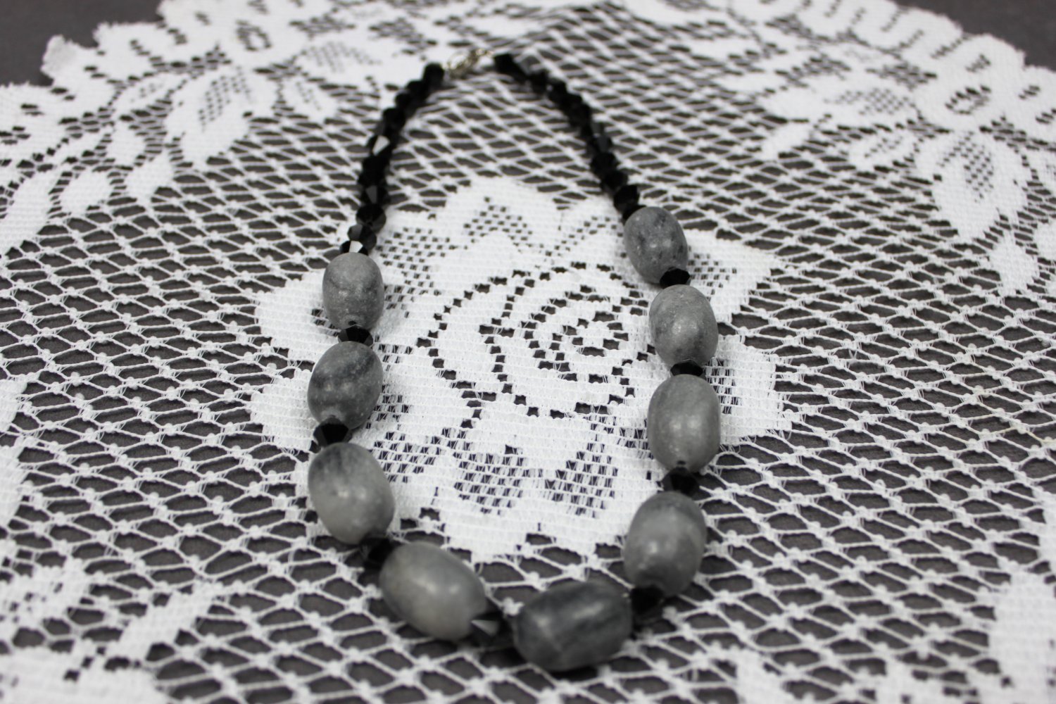 Chunky Black and Gray Necklace