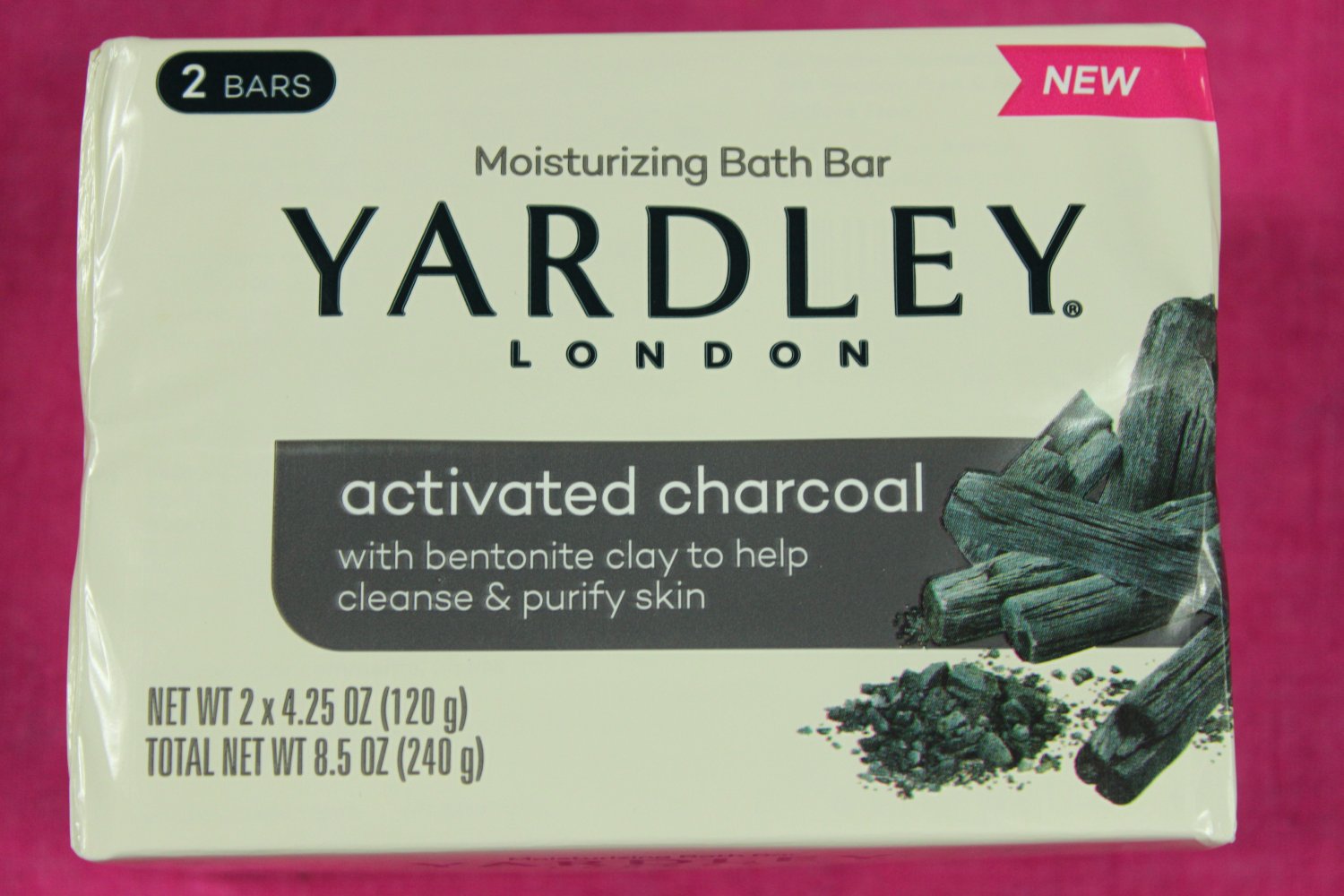 Yardley of London Soap Activated Charcoal 8 Pack