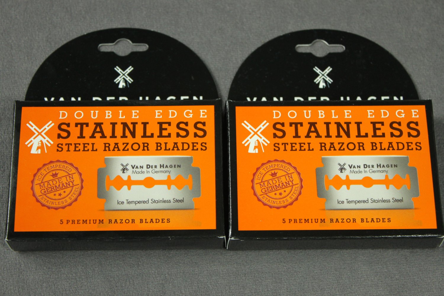 Van Der Hagen Double Edge Stainless Steel Razor Blades 2 Packs 10 Blades Total