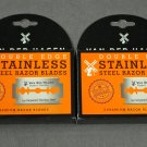 Van Der Hagen Double Edge Stainless Steel Razor Blades 2 Packs 10 Blades Total