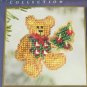 Mill Hill Winter Holiday Pin Kit Teddy's Tree Counted Glass Bead Cross Stitch