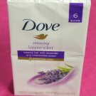 Dove Relaxing Lavender Bar Soap Pack of 6 Bars