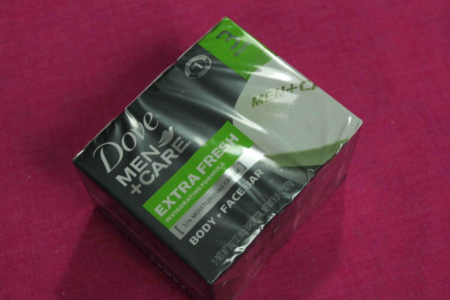 Dove Men Extra Fresh Invigorating Soap Bars, 3 Count 3.17 oz.