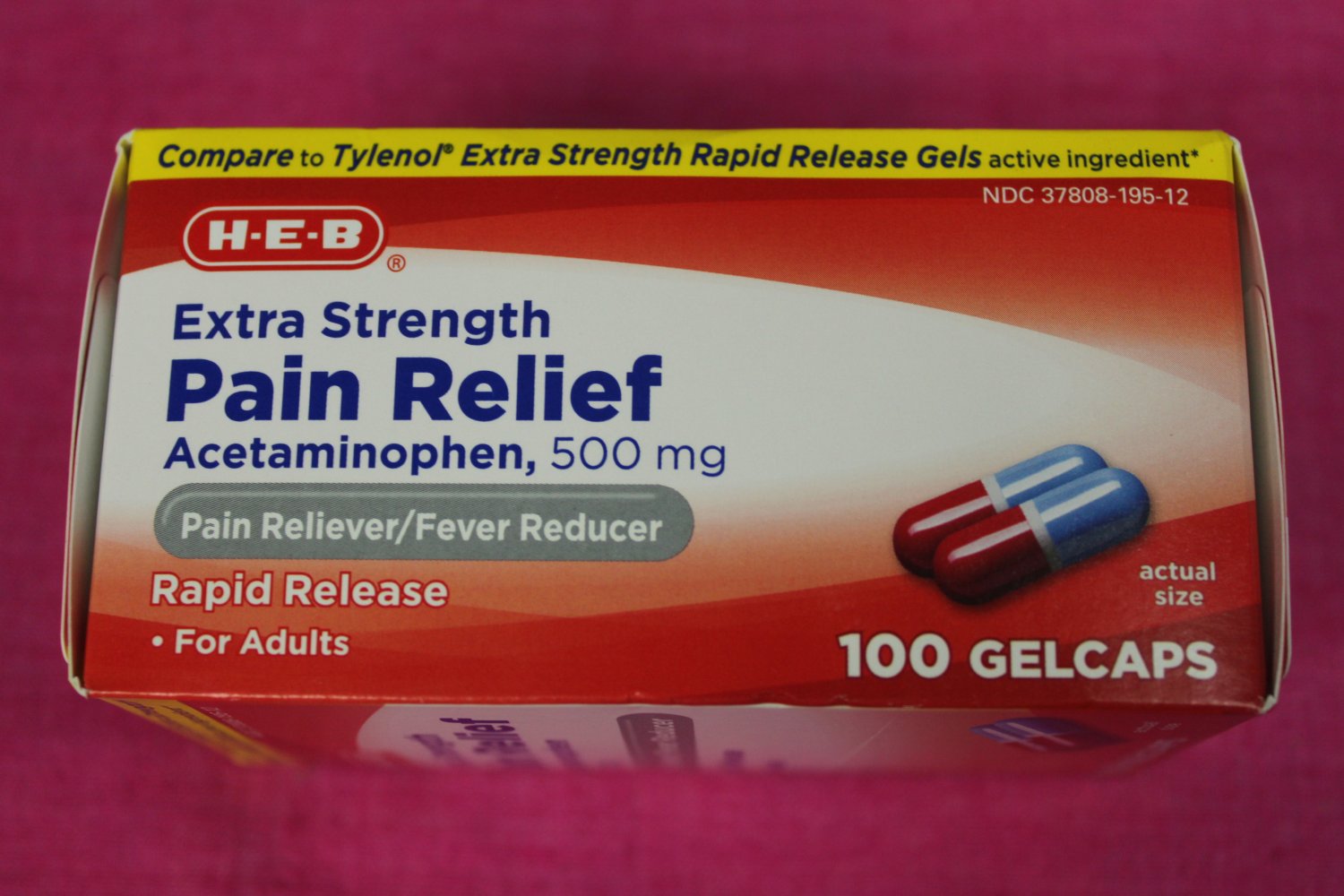 HEB Acetaminophen 500mg Extra Strength Pain Relief Rapid Release