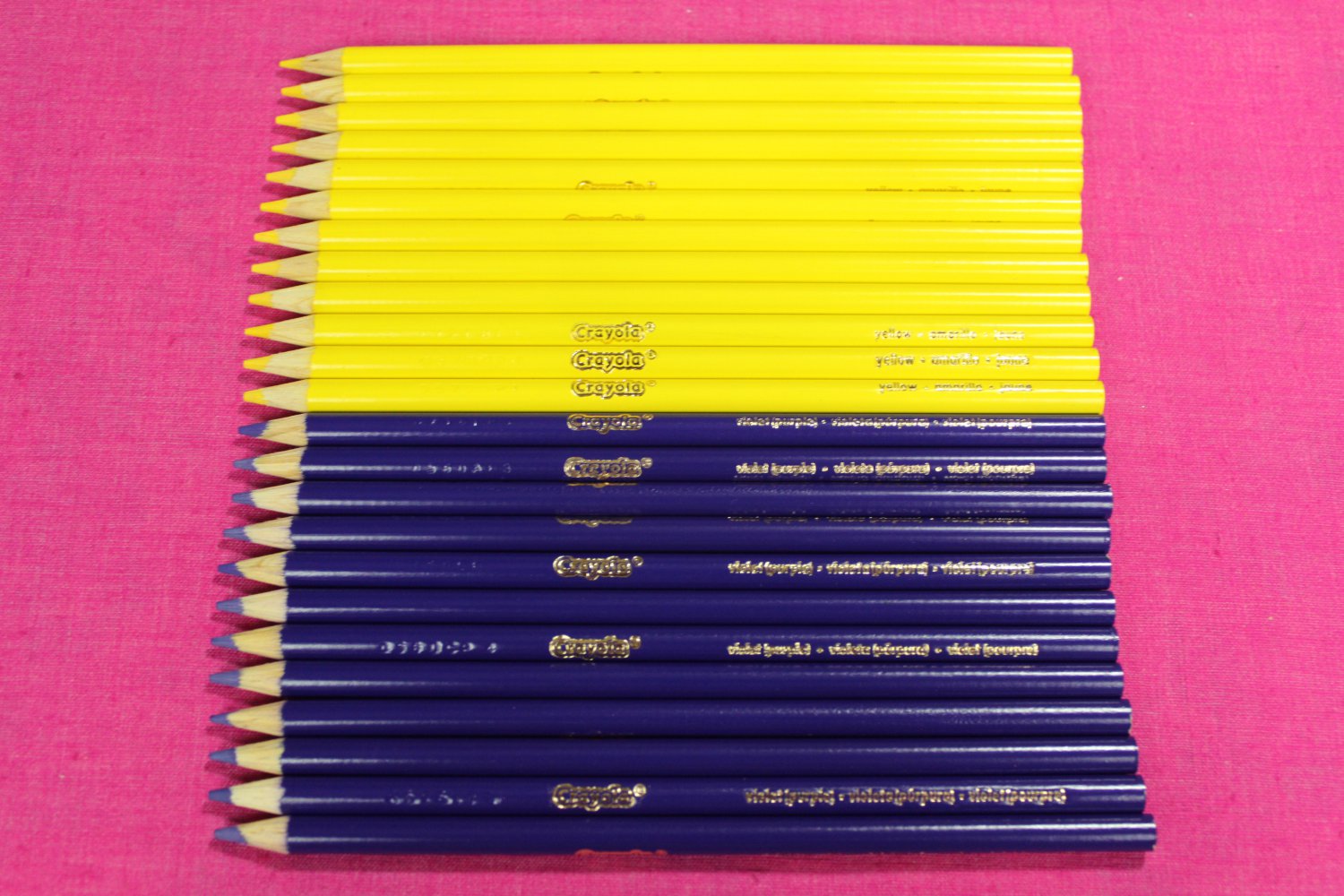 Crayola Single Color Pencils Set of 24 Yellow and Violet