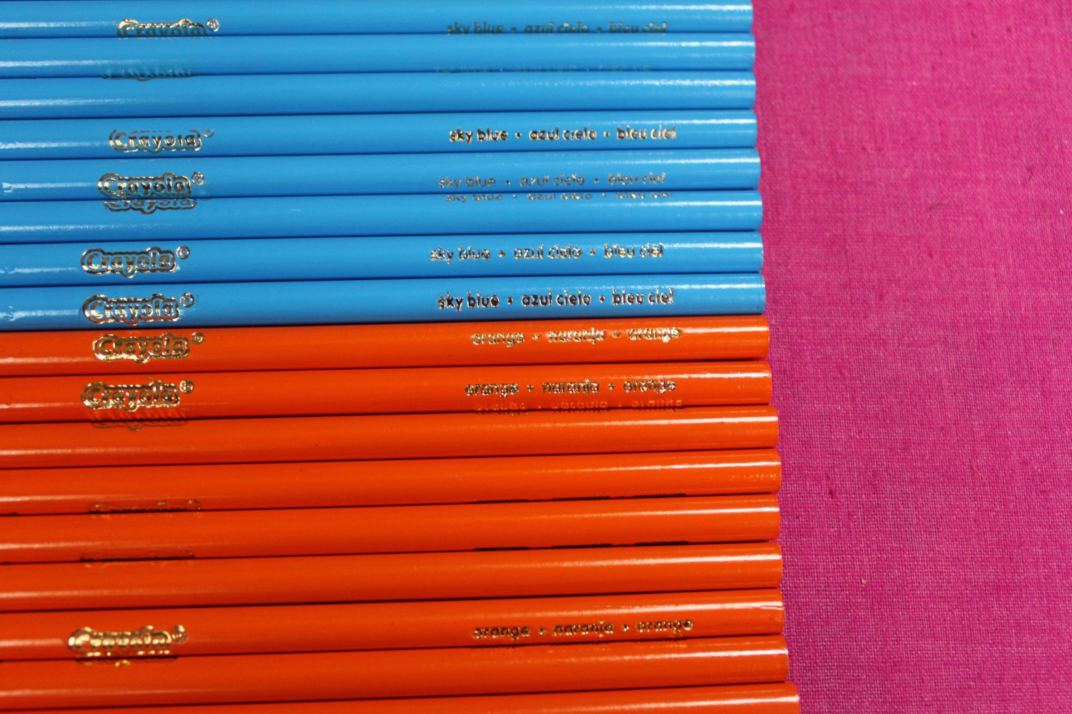 Crayola Single Color Pencils Set of 24 Sky Blue and Orange