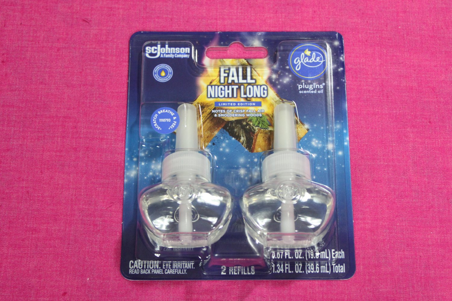 Glade Plug Ins Limited Edition Fall Night Long Scented Oil Refill