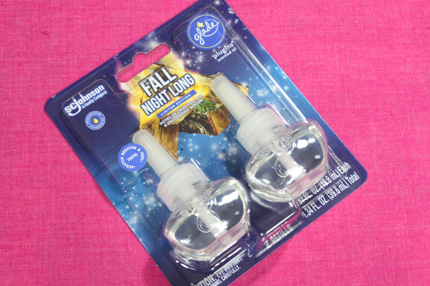 Glade Plug Ins Limited Edition Fall Night Long Scented Oil Refill