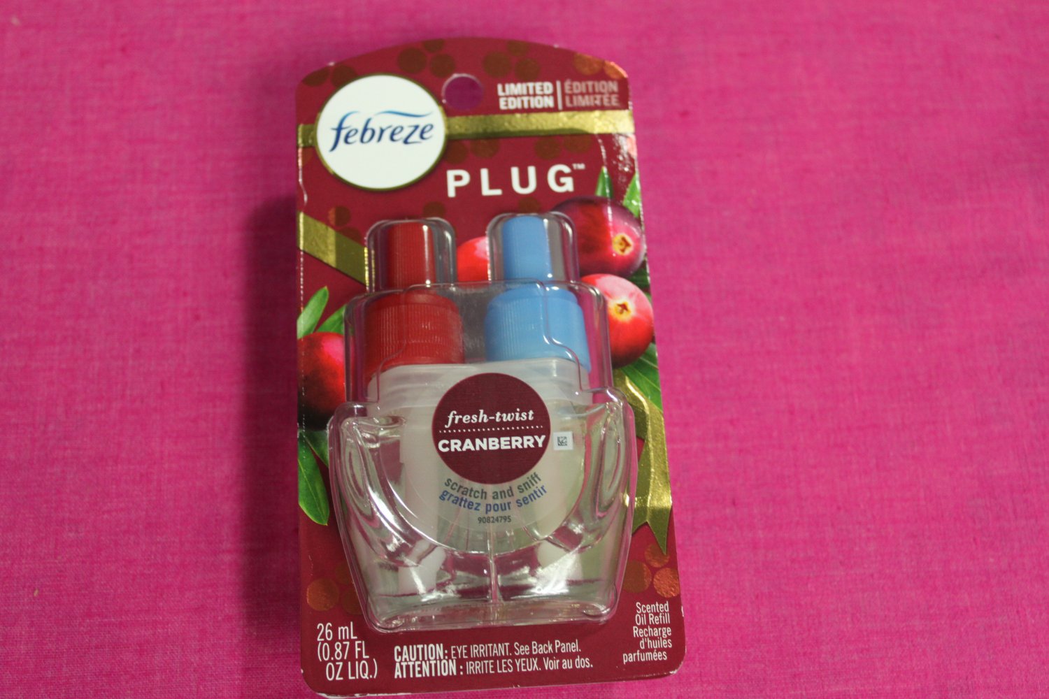 Febreze Plug Scented Oil Refill Fresh Twist Cranberry