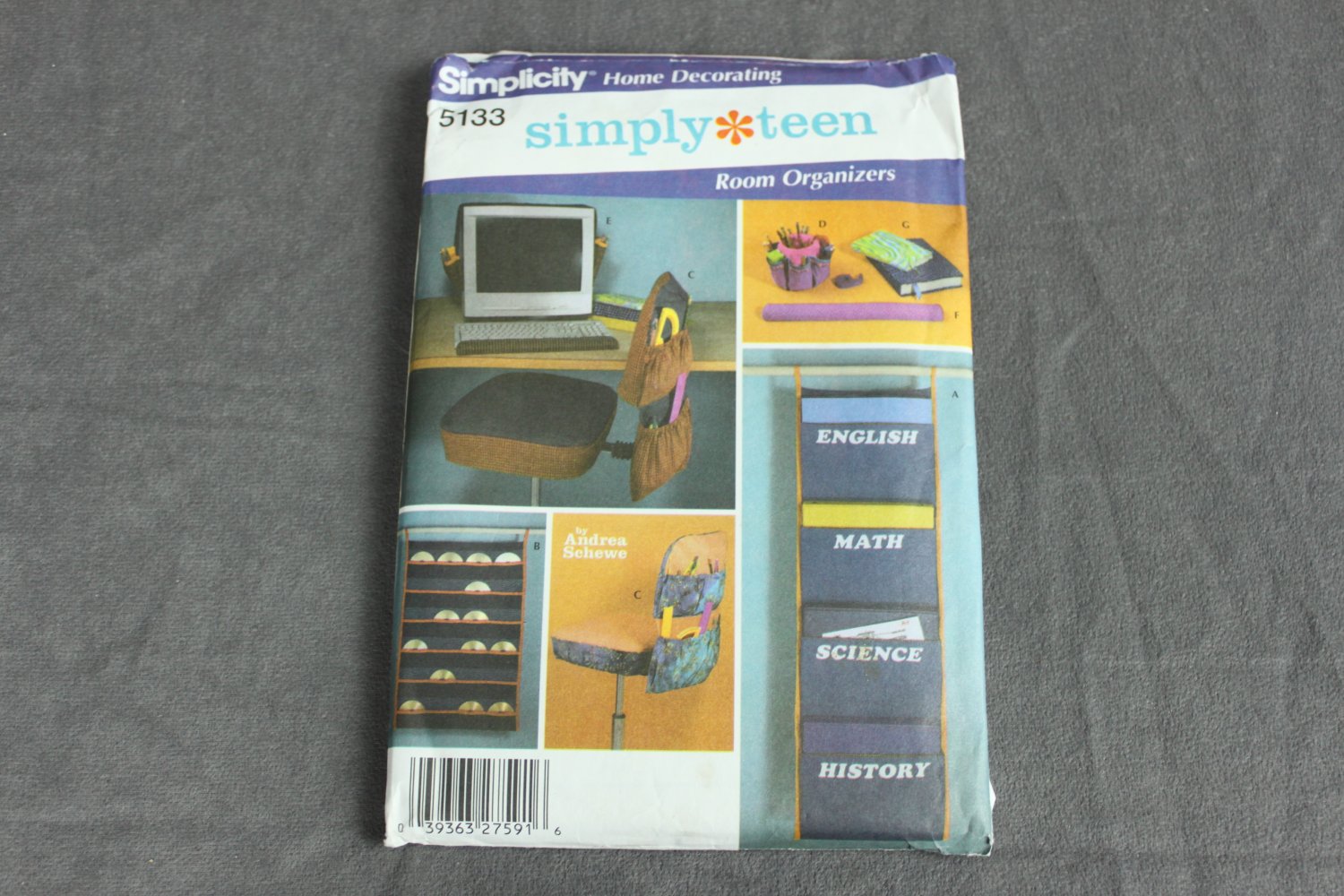 Simplicity Pattern 5133 Home Decorating Simply Teen Room Organizers Uncut
