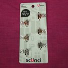Scunci Mini Rhinestone Flower Jaw Clips
