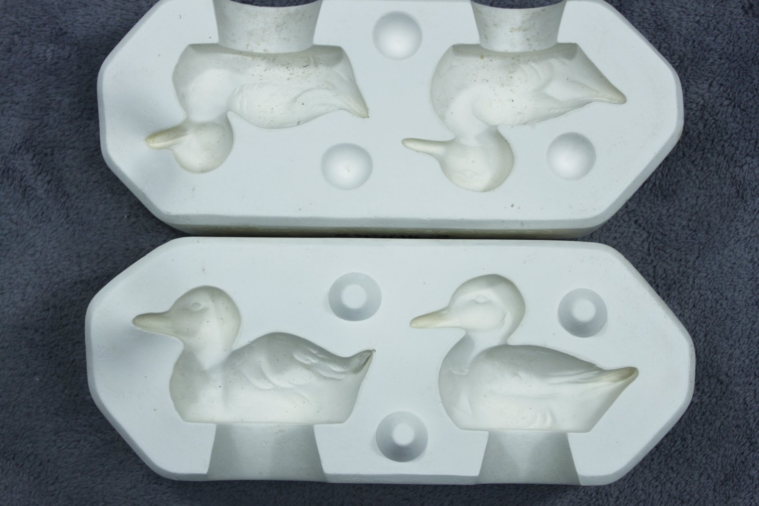 Vintage Plaster Casting Mold - Scioto #S143 Two Ducks for Ceramic Casts