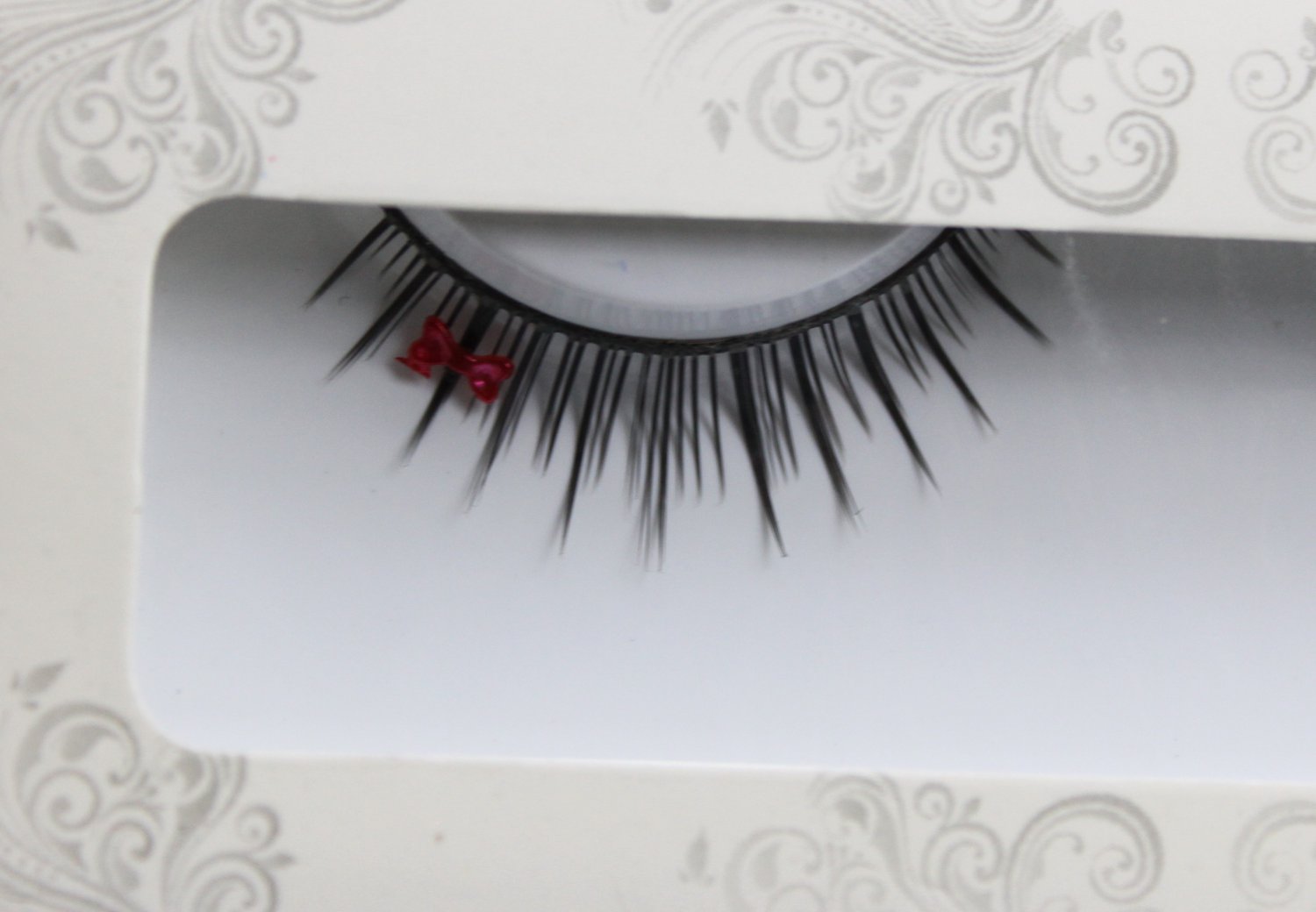 False Eyelashes Halloween Red Bows