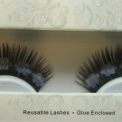 False Eyelashes Halloween Blue Flowers