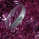 Avon Frosted Embellished Bangle Bracelet - Silvertone