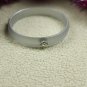 Avon Frosted Embellished Bangle Bracelet - Silvertone