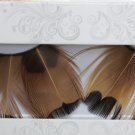 False Eyelashes Halloween Brown Feathers with Black