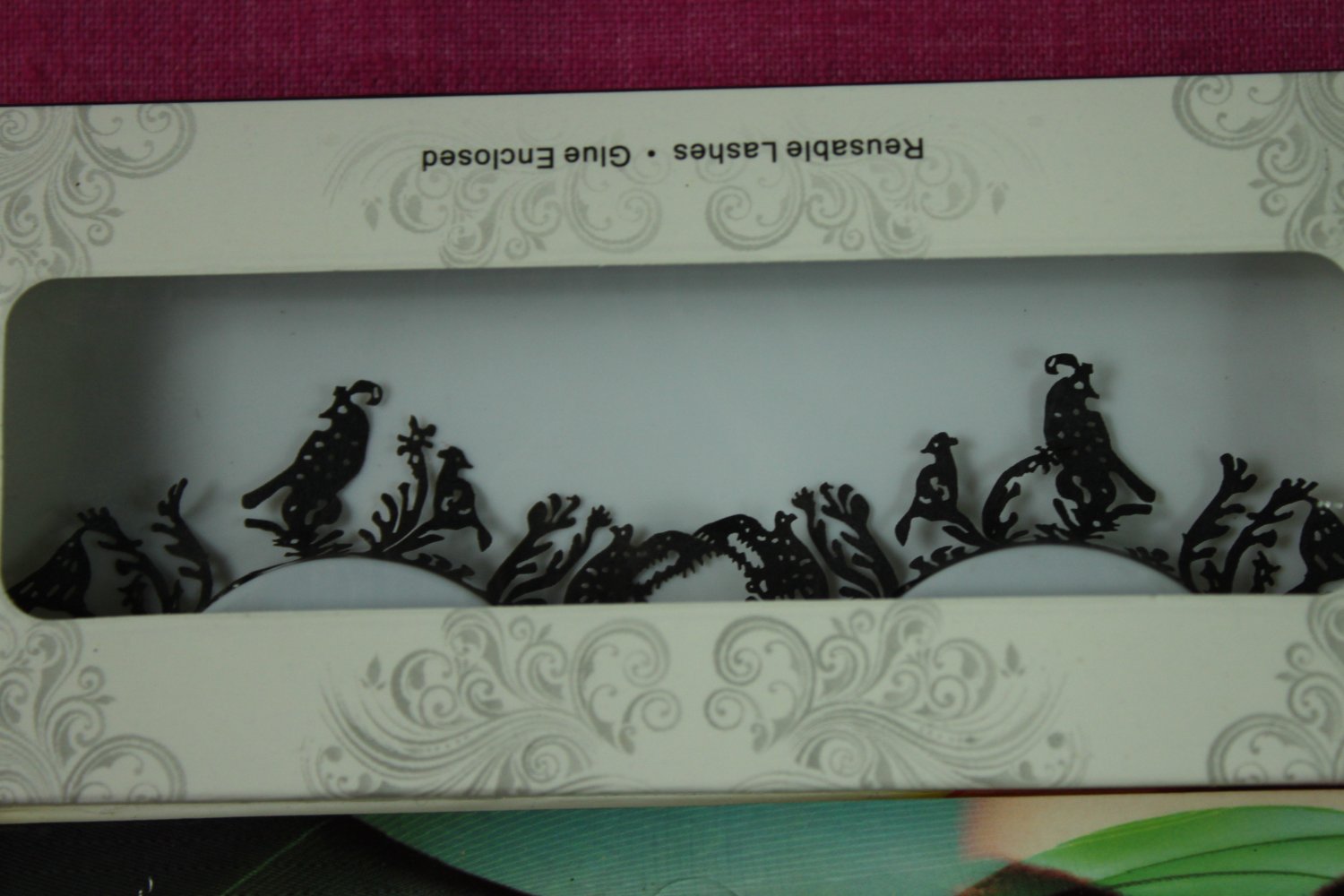 False Eyelashes Halloween Birds Paper