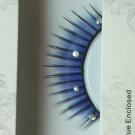 False Eyelashes Halloween Blue with Rhinestones