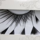 False Eyelashes Halloween Black with Long Accents