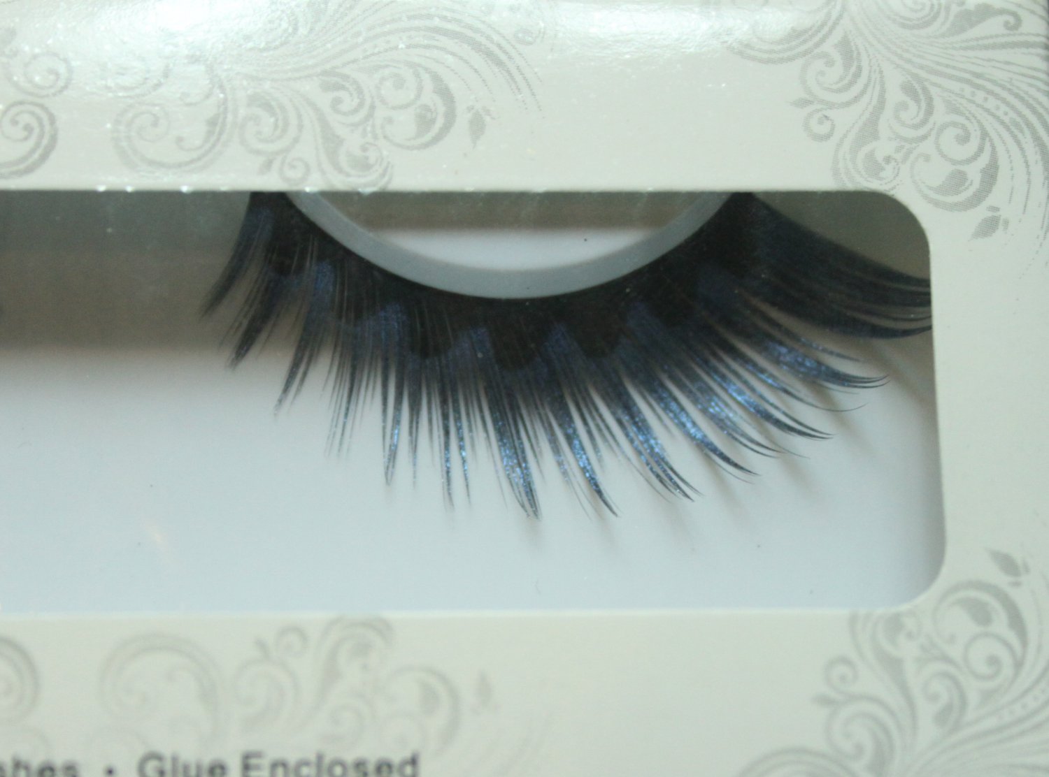 False Eyelashes Halloween Blue with Black