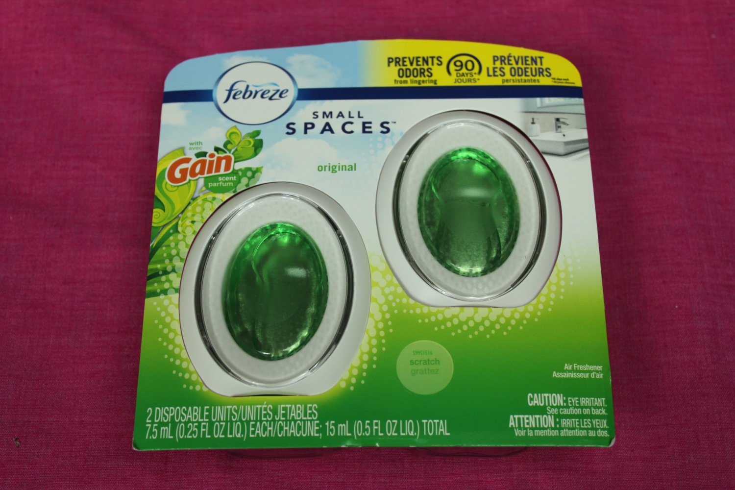 Febreze Small Spaces Original Gain Scent Twin Pack
