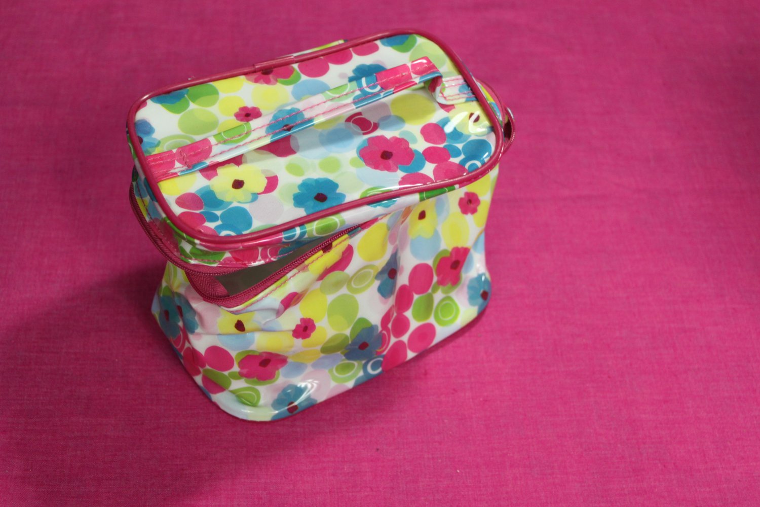 Avon Flower Train Case Makeup Bag