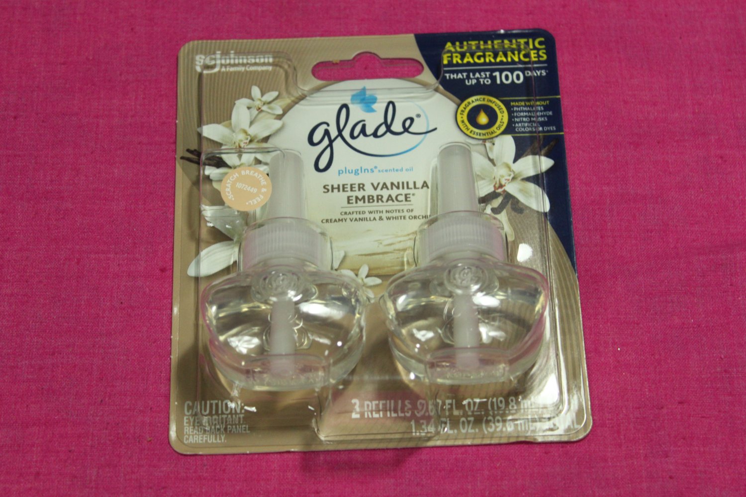 Glade Plug Ins Sheer Vanilla Embrace Scented Oil Refill