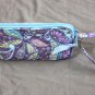 Blue Flowered Makeup Bag