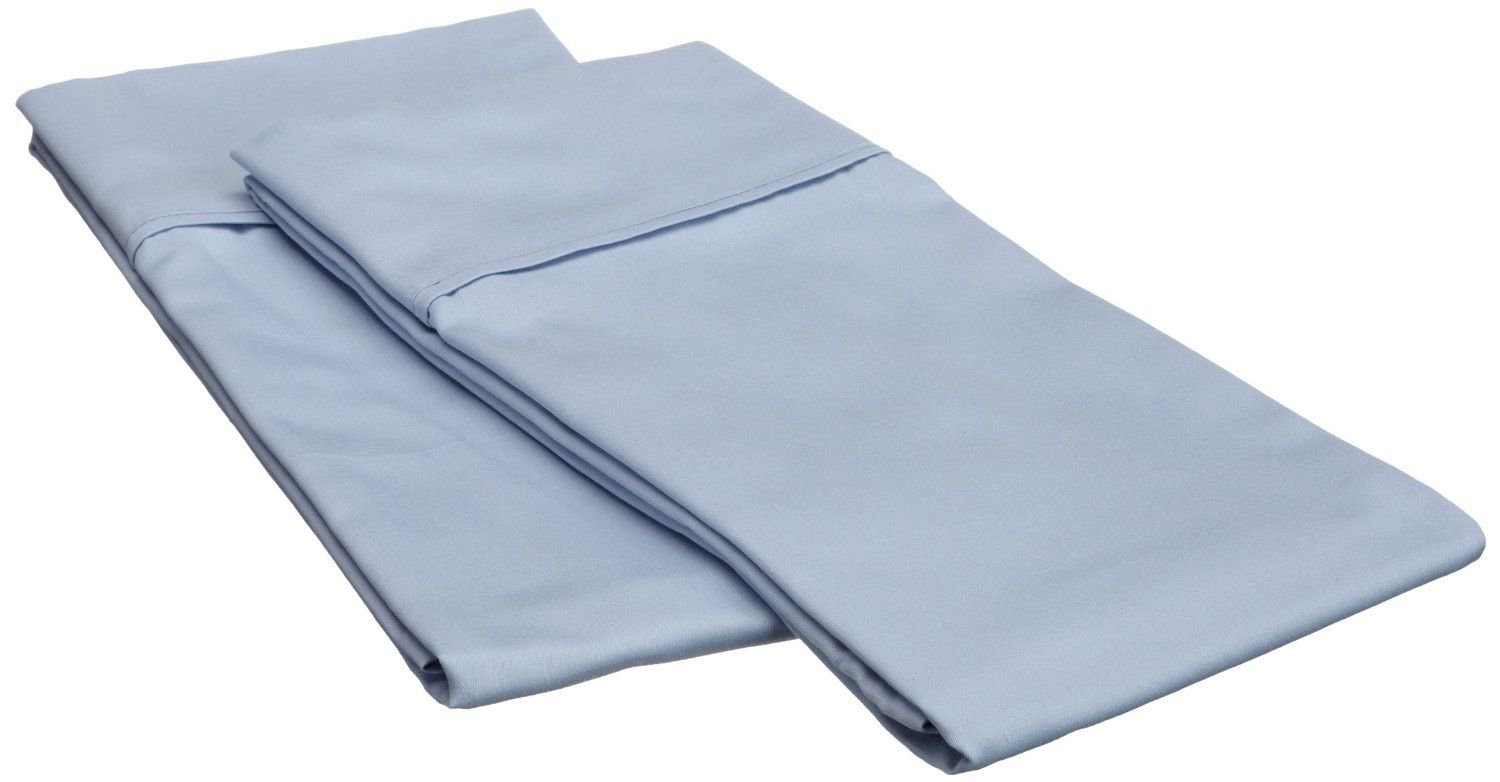 Brans New Soft Light Blue  100% Egyptian Cotton 1000TC King Size 2pc Pillow Case Solid